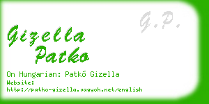 gizella patko business card
